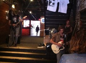 Hard Dads playing at Shakespeare's.